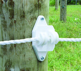 Wood Post Claw Insulator - white, 25 pack