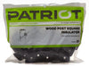 Economy Wood Post Square Insulator - black, 25 pack